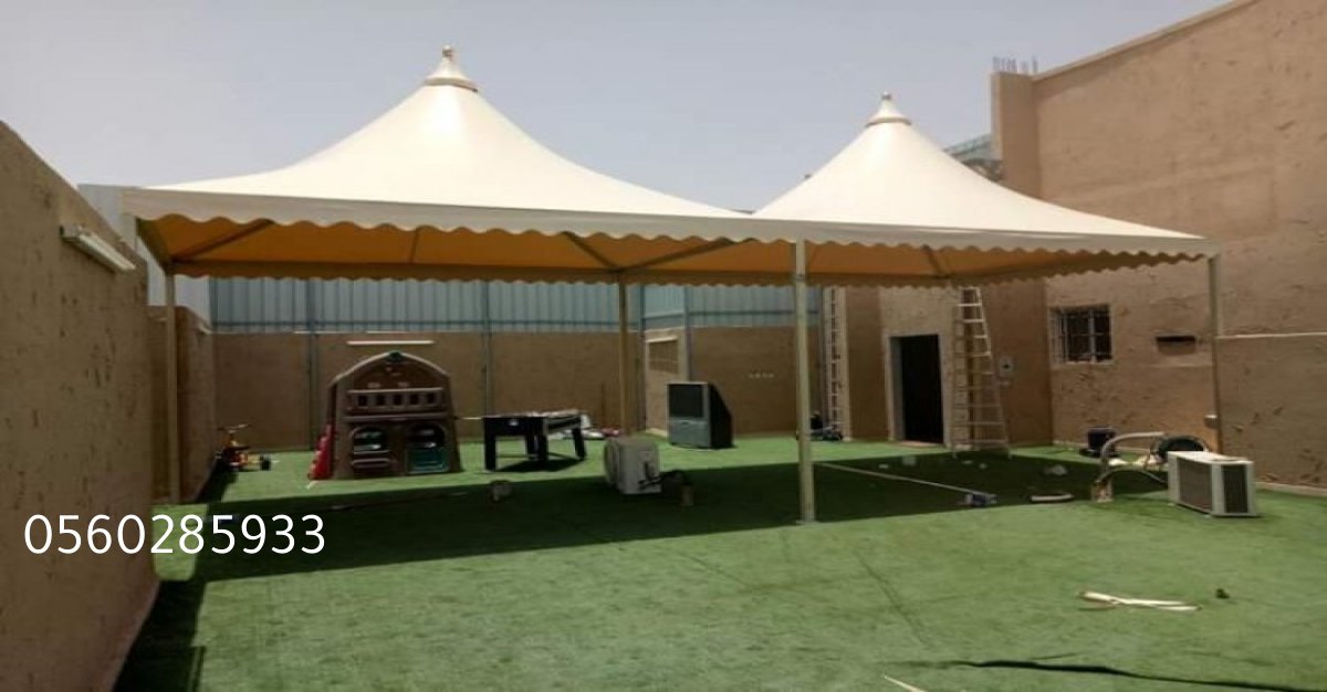 مظلات ثابتة وأنيقة لمداخل الفلل الفاخرة
